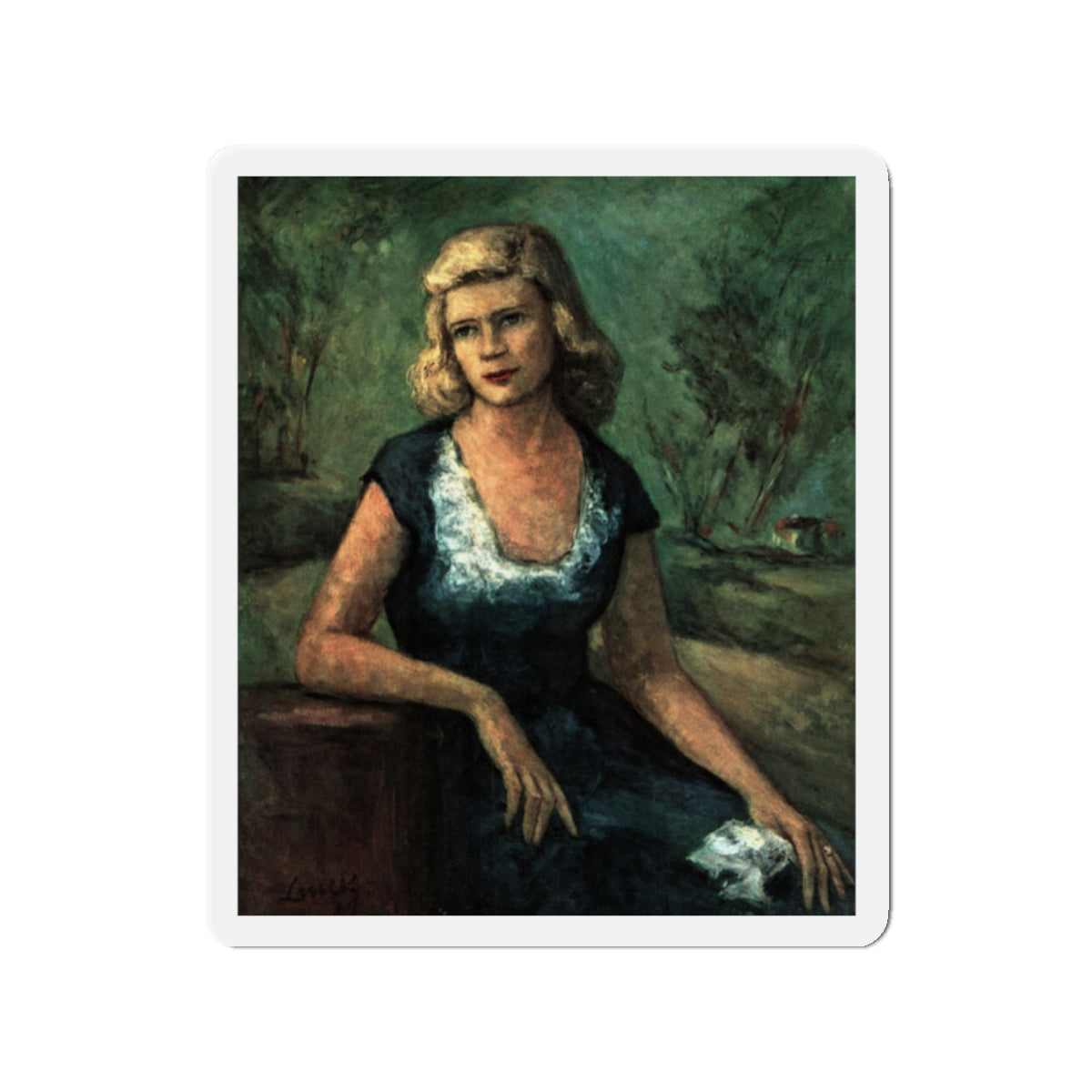 Miss Caroline B. Johnston of Baltimor, Maryland, Collier's magazine, May 29, 1948 (Magazine Illustration) Refrigerator Magnet-2" x 2"-The Sticker Space