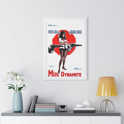 MISS DYNAMITE 1972 - Framed Movie Poster-The Sticker Space