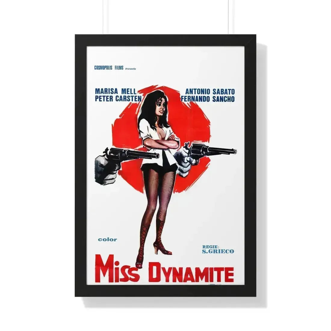 MISS DYNAMITE 1972 - Framed Movie Poster 20" x 30" Black - The Sticker Space