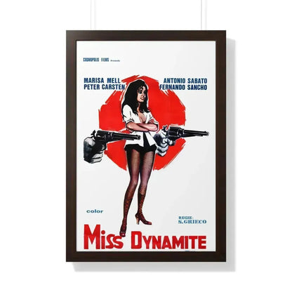 MISS DYNAMITE 1972 - Framed Movie Poster 20" x 30" Walnut - The Sticker Space
