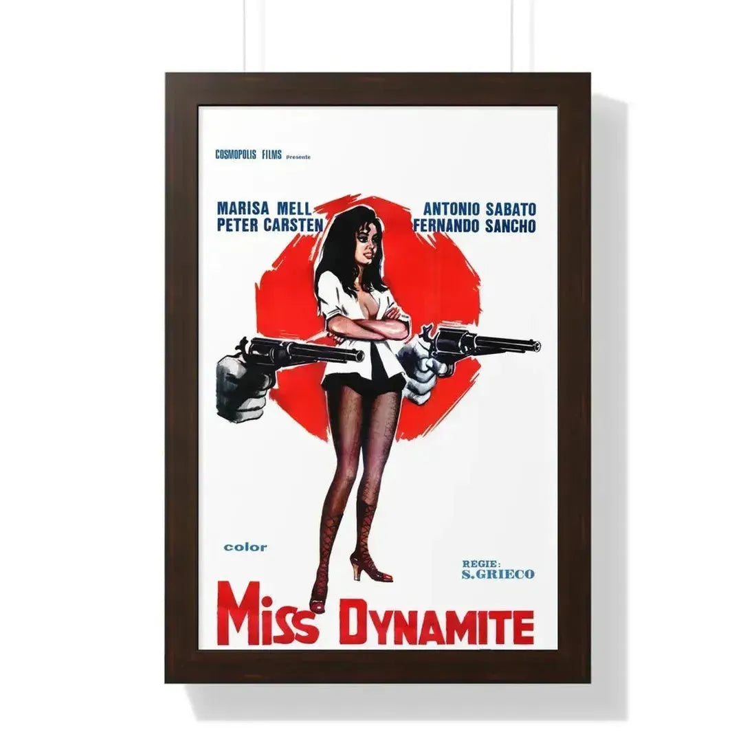 MISS DYNAMITE 1972 - Framed Movie Poster - The Sticker Space