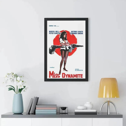 MISS DYNAMITE 1972 - Framed Movie Poster - The Sticker Space