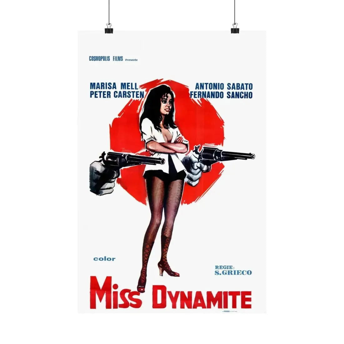 MISS DYNAMITE 1972 - Paper Movie Poster - The Sticker Space