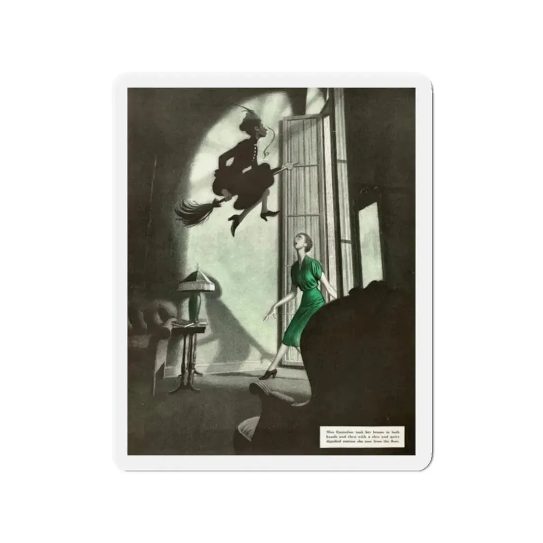 Miss Emmeline Takes Off by Walter Brooks, The Saturday Evening Post, September 8, 1945 (Magazine Illustration) Refrigerator Magnet - The Sticker Space