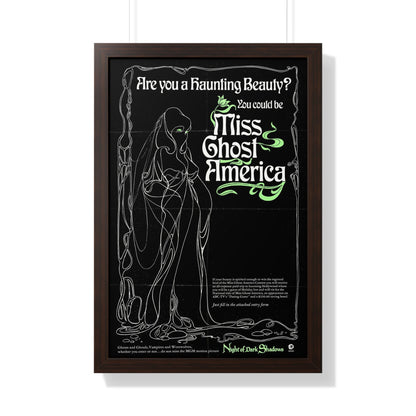 MISS GHOST AMERICA (NIGHT OF DARK SHADOWS) 1971 - Framed Movie Poster-20" x 30"-The Sticker Space