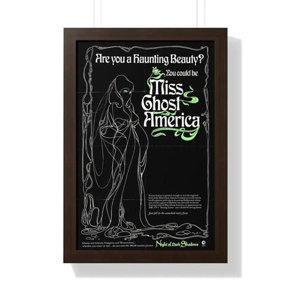 MISS GHOST AMERICA (NIGHT OF DARK SHADOWS) 1971 - Framed Movie Poster - The Sticker Space