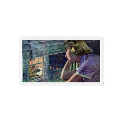 Miss Lane Accepts, Redbook, December 1952 (Magazine Illustration) Refrigerator Magnet 6 Inch - The Sticker Space