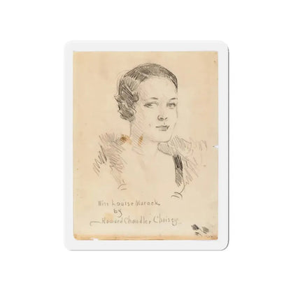 Miss Louise Marock, Preliminary Portrait Study (1932) (Magazine Illustration) Refrigerator Magnet 4 Inch - The Sticker Space