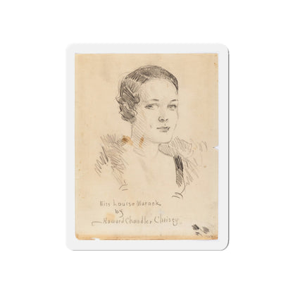 Miss Louise Marock, Preliminary Portrait Study (1932) (Magazine Illustration) Refrigerator Magnet-5" x 5"-The Sticker Space