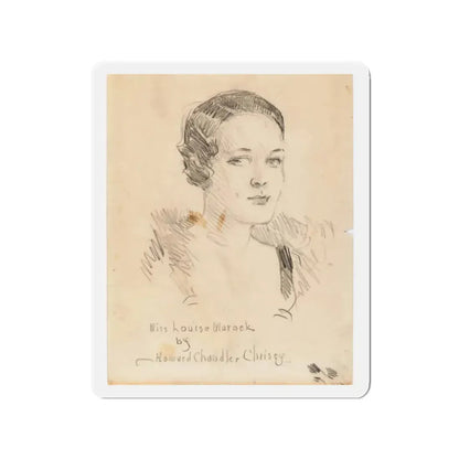 Miss Louise Marock, Preliminary Portrait Study (1932) (Magazine Illustration) Refrigerator Magnet - The Sticker Space