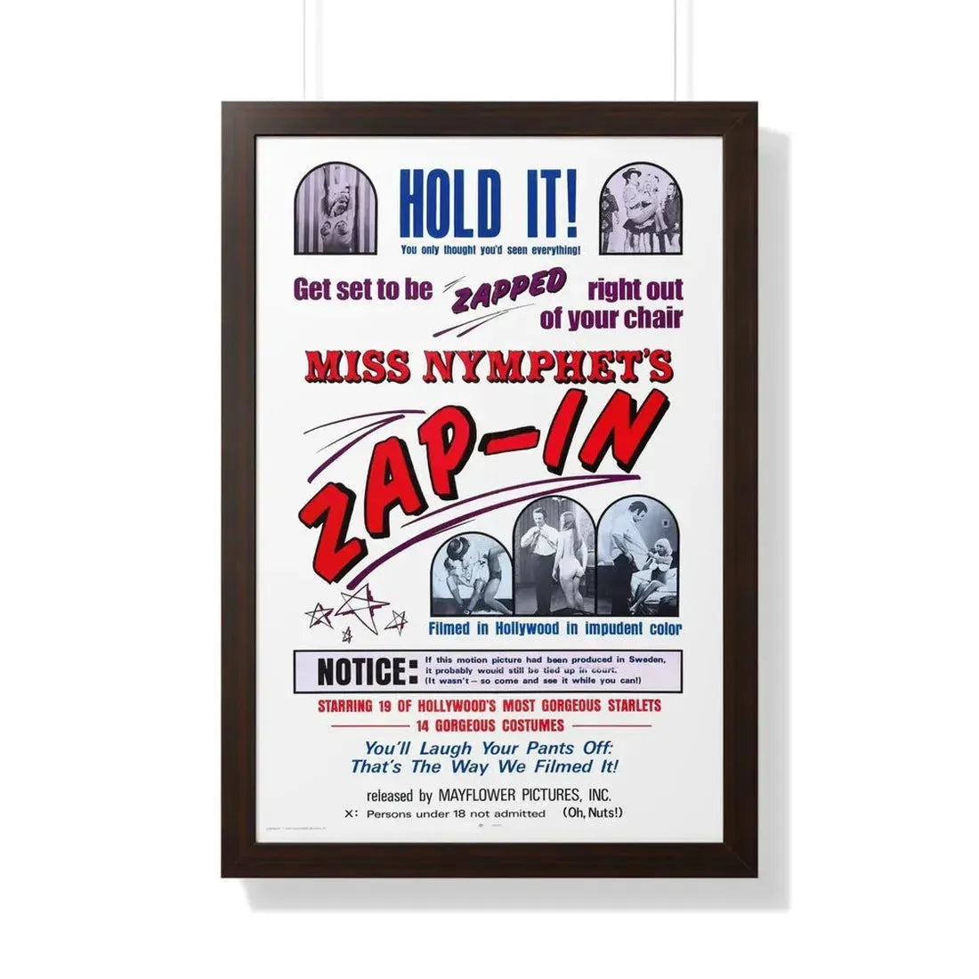 MISS NYMPHETS ZAP IN 1970 - Framed Movie Poster - The Sticker Space