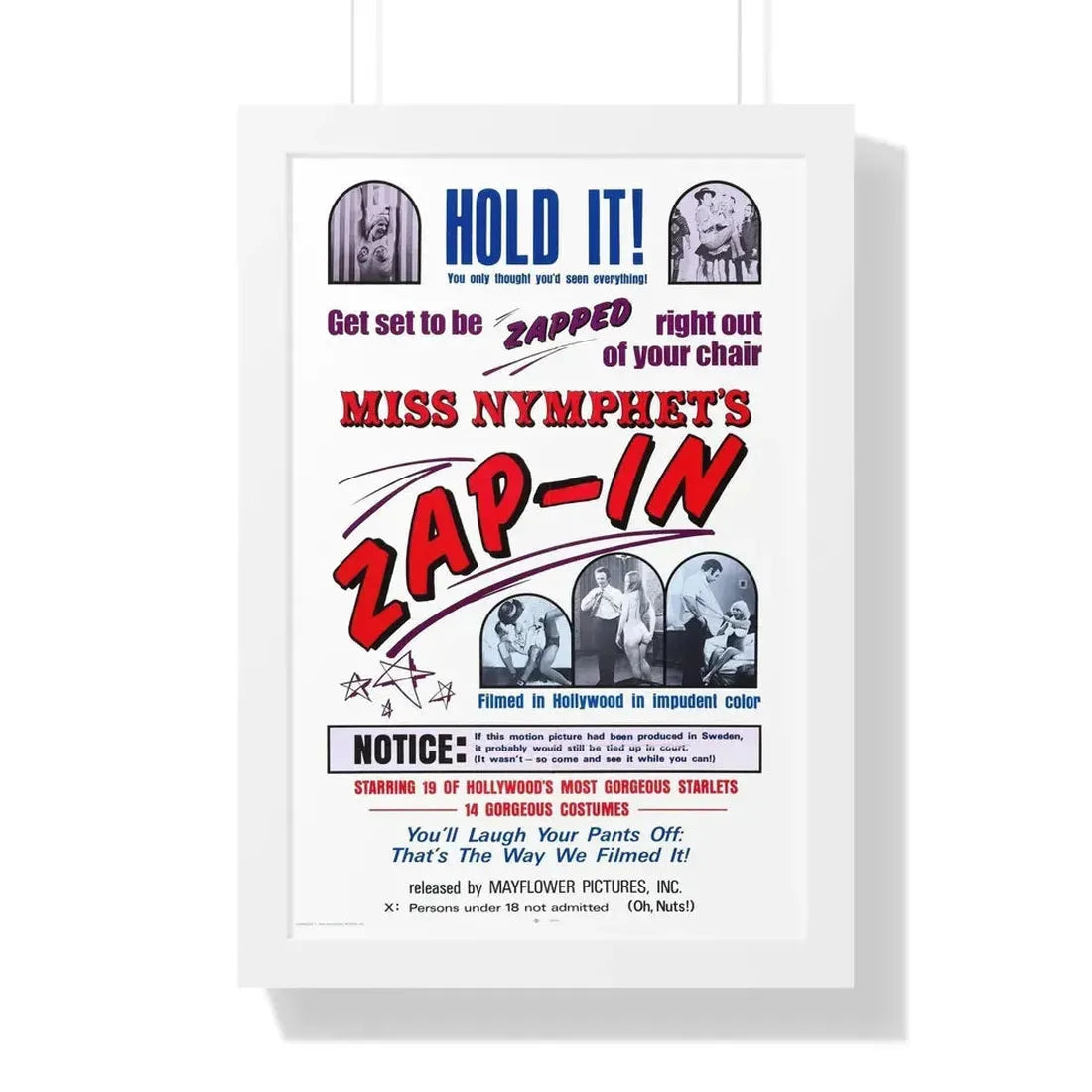 MISS NYMPHETS ZAP IN 1970 - Framed Movie Poster - The Sticker Space