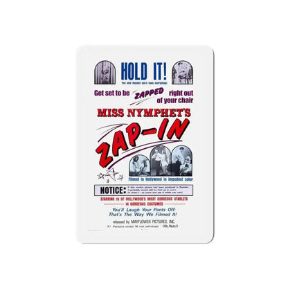MISS NYMPHETS ZAP IN 1970 Movie Poster - Refrigerator Magnet 4 Inch Die-Cut - The Sticker Space