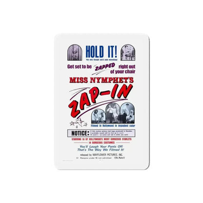 MISS NYMPHETS ZAP IN 1970 Movie Poster - Refrigerator Magnet 6 Inch Die-Cut - The Sticker Space