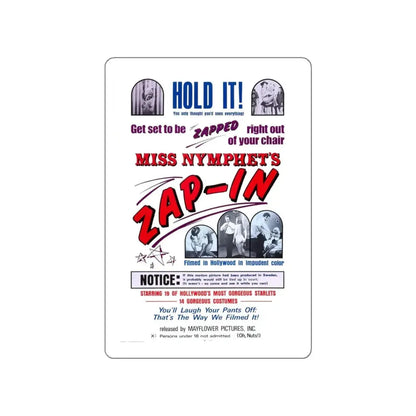 MISS NYMPHETS ZAP IN 1970 Movie Poster STICKER Vinyl Die-Cut Decal 5 Inch - The Sticker Space