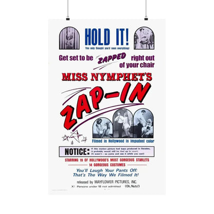 MISS NYMPHETS ZAP IN 1970 - Paper Movie Poster - The Sticker Space