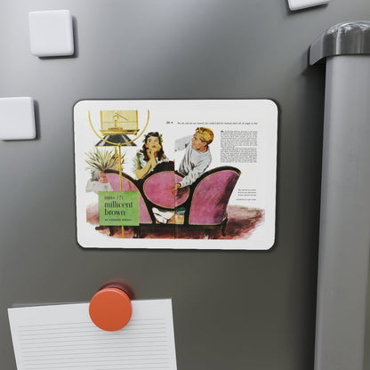 Miss (question) millicent brown, Good Housekeeping, July 1947 (Magazine Illustration) Refrigerator Magnet-The Sticker Space