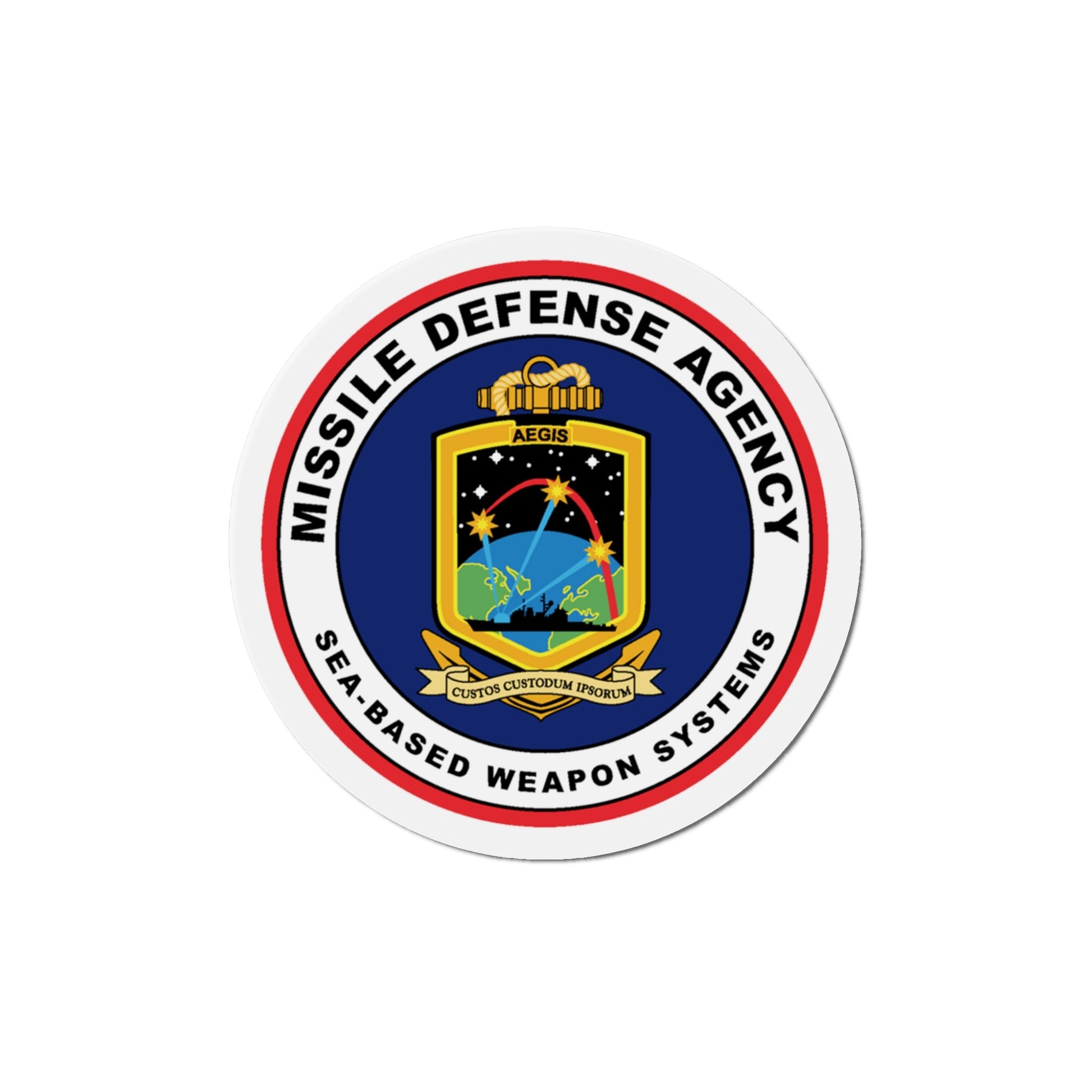 Missile Defense Agency AEGIS Ballistic (U.S. Navy) Die-Cut Magnet-The Sticker Space