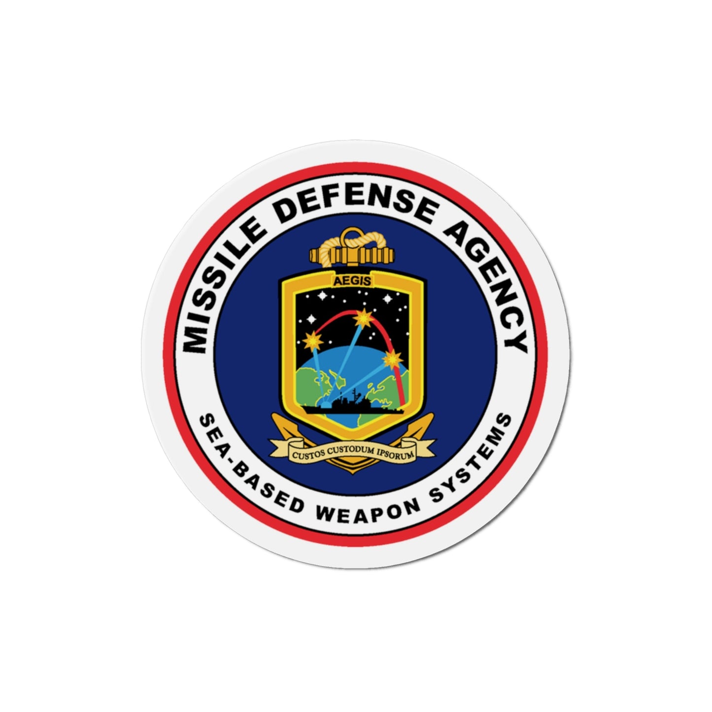 Missile Defense Agency AEGIS Ballistic (U.S. Navy) Die-Cut Magnet-3" x 3"-The Sticker Space