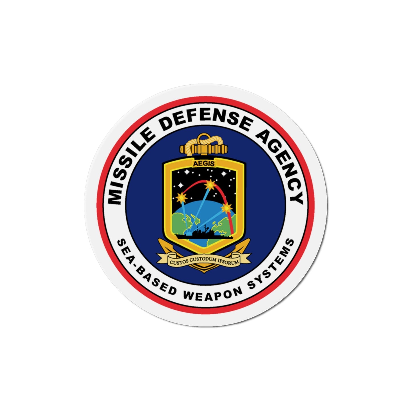 Missile Defense Agency AEGIS Ballistic (U.S. Navy) Die-Cut Magnet-4" x 4"-The Sticker Space