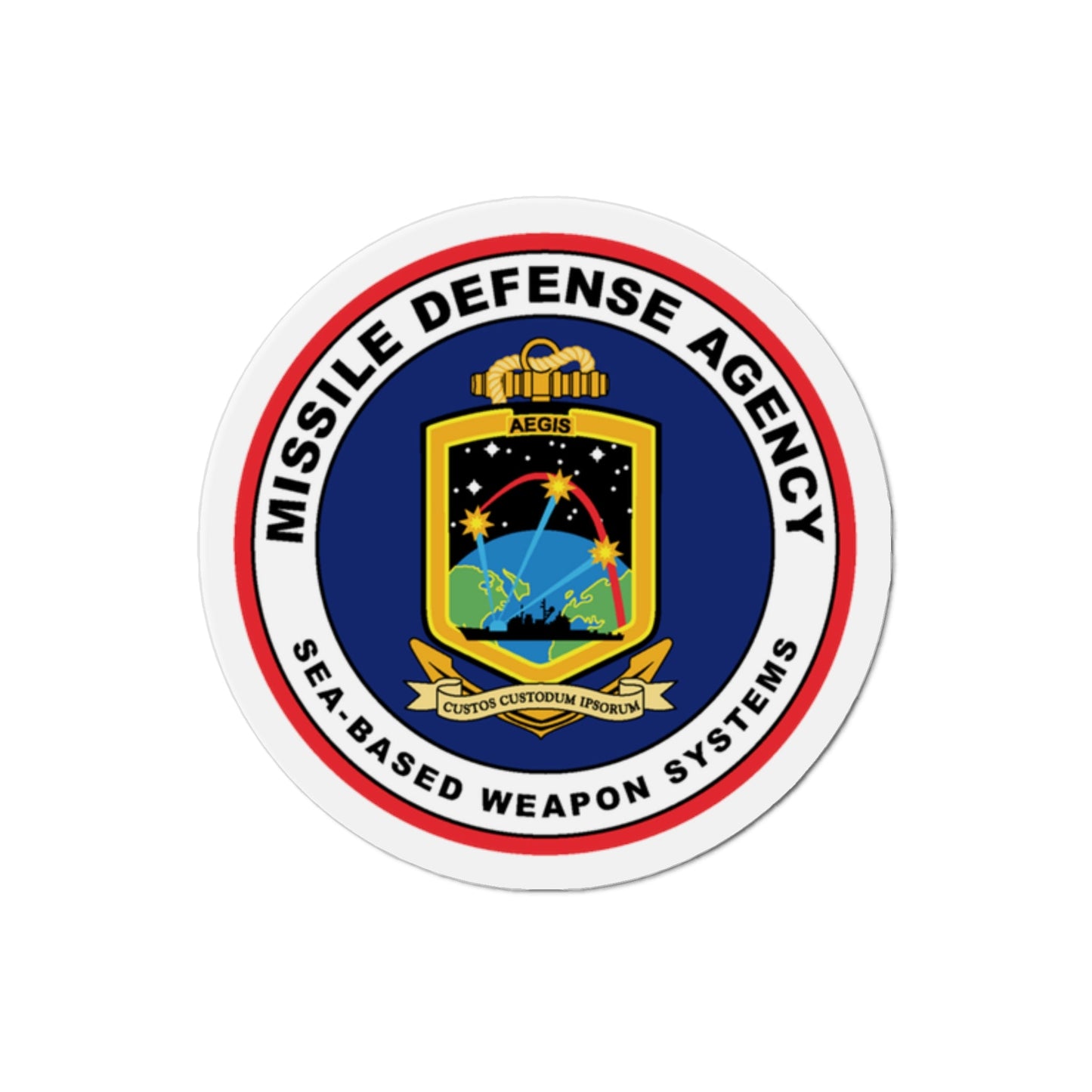 Missile Defense Agency AEGIS Ballistic (U.S. Navy) Die-Cut Magnet-The Sticker Space