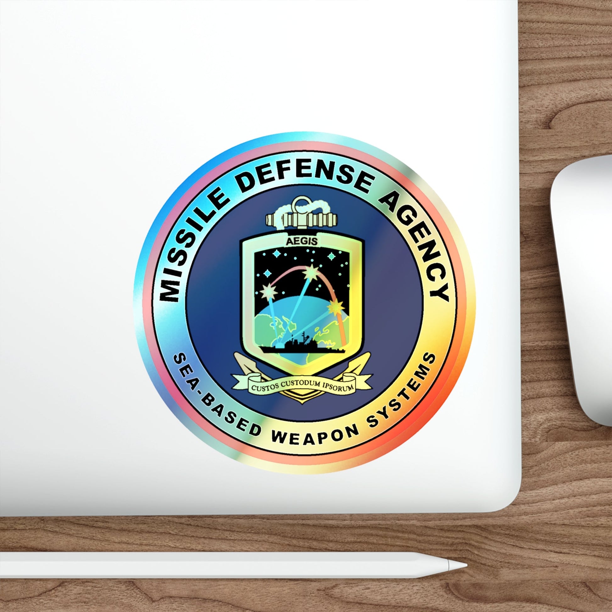 Missile Defense Agency AEGIS Ballistic (U.S. Navy) Holographic STICKER Die-Cut Vinyl Decal-The Sticker Space