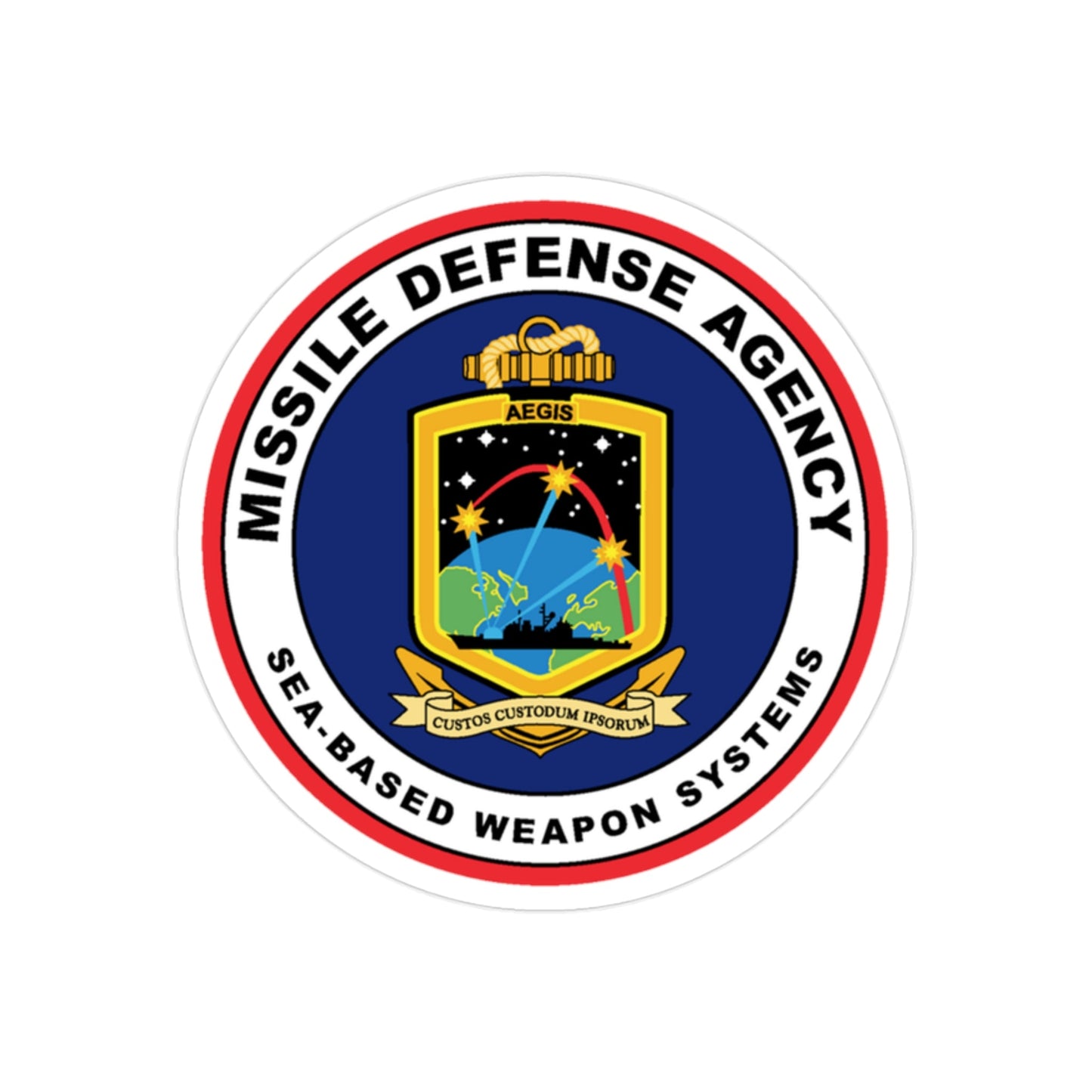 Missile Defense Agency AEGIS Ballistic (U.S. Navy) Transparent STICKER Die-Cut Vinyl Decal-2 Inch-The Sticker Space