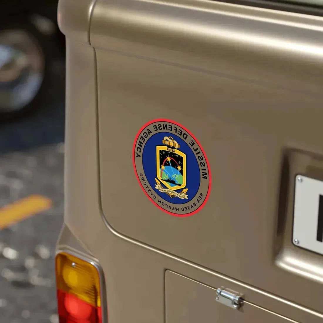 Missile Defense Agency AEGIS Ballistic (U.S. Navy) REVERSE PRINT Transparent Die-Cut STICKER - The Sticker Space