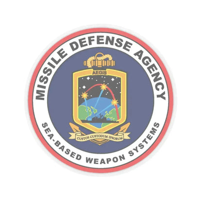 Missile Defense Agency AEGIS Ballistic (U.S. Navy) STICKER Vinyl Kiss-Cut Decal 4 Inch Transparent - The Sticker Space
