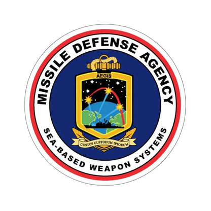Missile Defense Agency AEGIS Ballistic (U.S. Navy) STICKER Vinyl Kiss-Cut Decal 4 Inch White - The Sticker Space