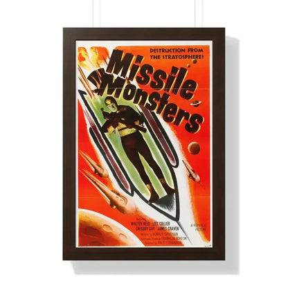 MISSILE MONSTERS 1958 - Framed Movie Poster 16″ x 24″ Walnut - The Sticker Space