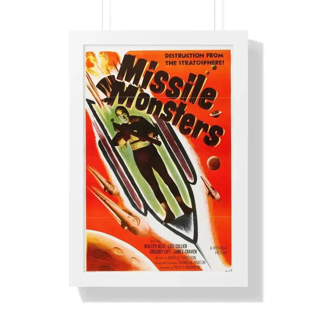 MISSILE MONSTERS 1958 - Framed Movie Poster 16″ x 24″ White - The Sticker Space