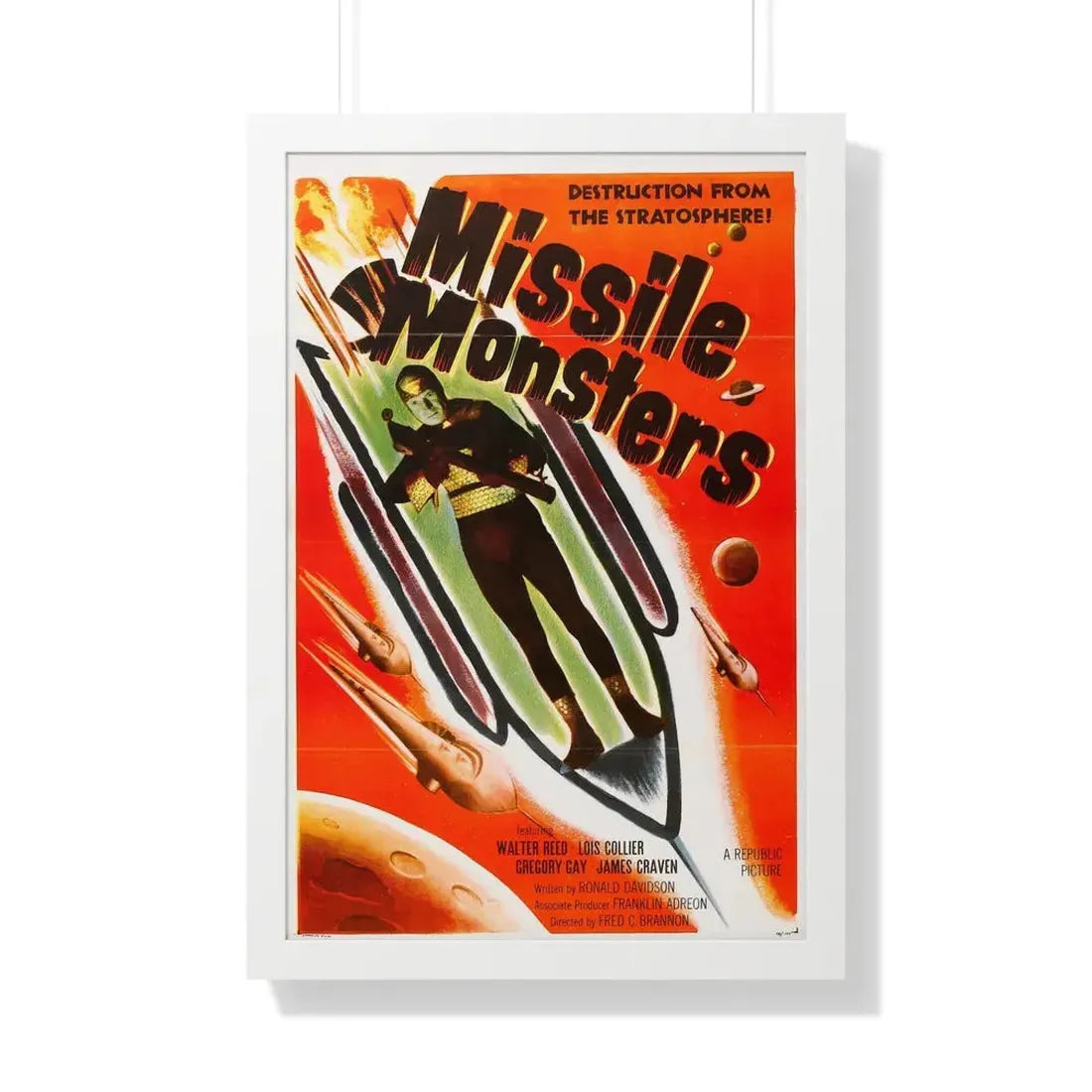 MISSILE MONSTERS 1958 - Framed Movie Poster - The Sticker Space