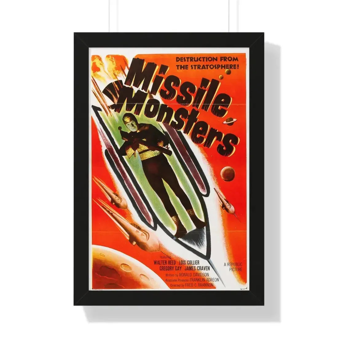 MISSILE MONSTERS 1958 - Framed Movie Poster - The Sticker Space