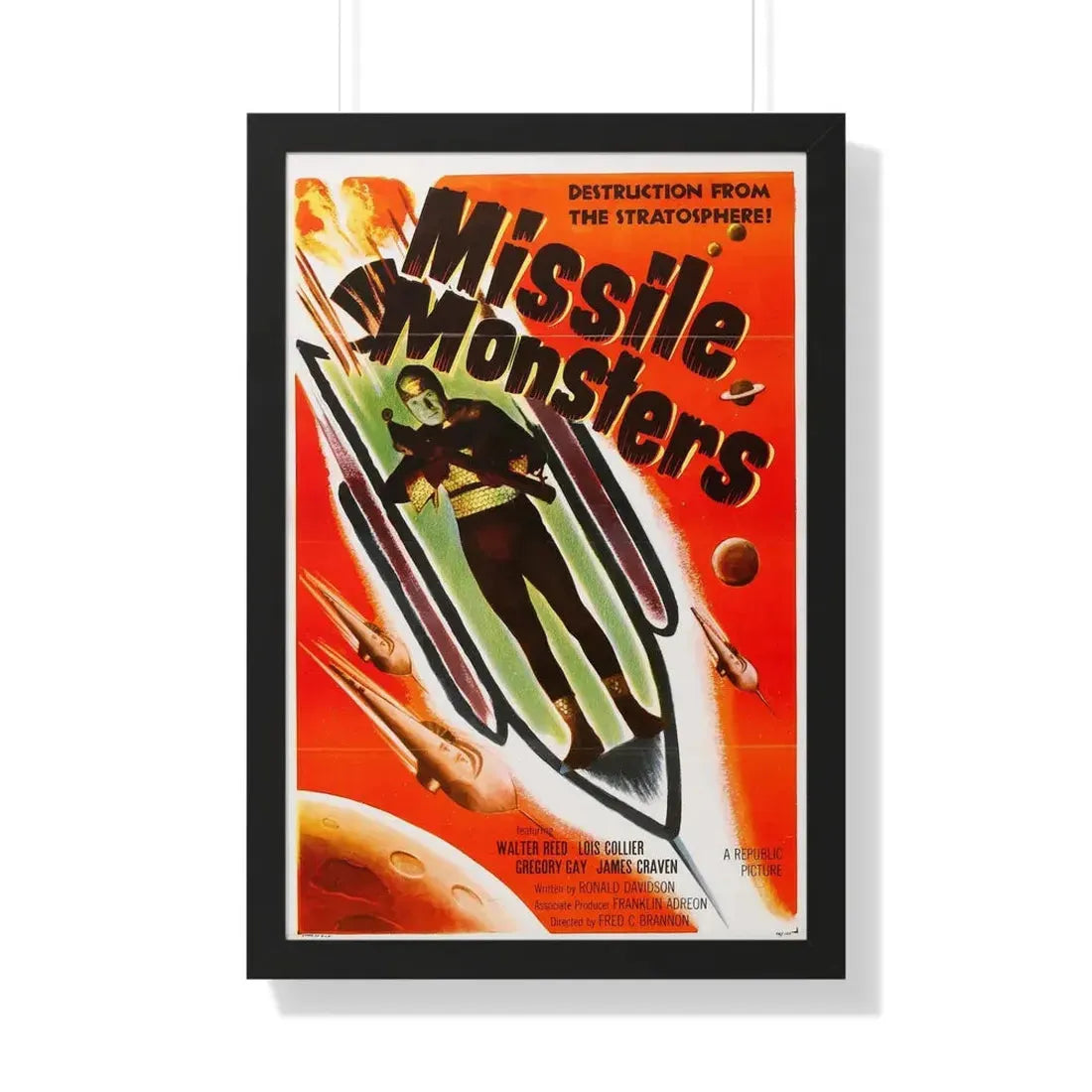 MISSILE MONSTERS 1958 - Framed Movie Poster - The Sticker Space