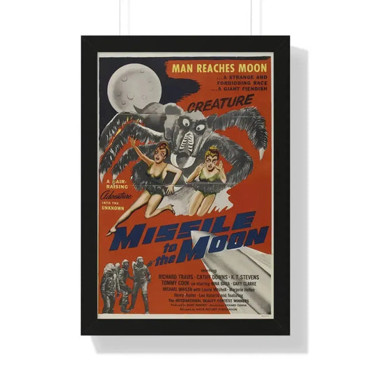 MISSILE TO THE MOON 1958 - Framed Movie Poster 16″ x 24″ Black - The Sticker Space