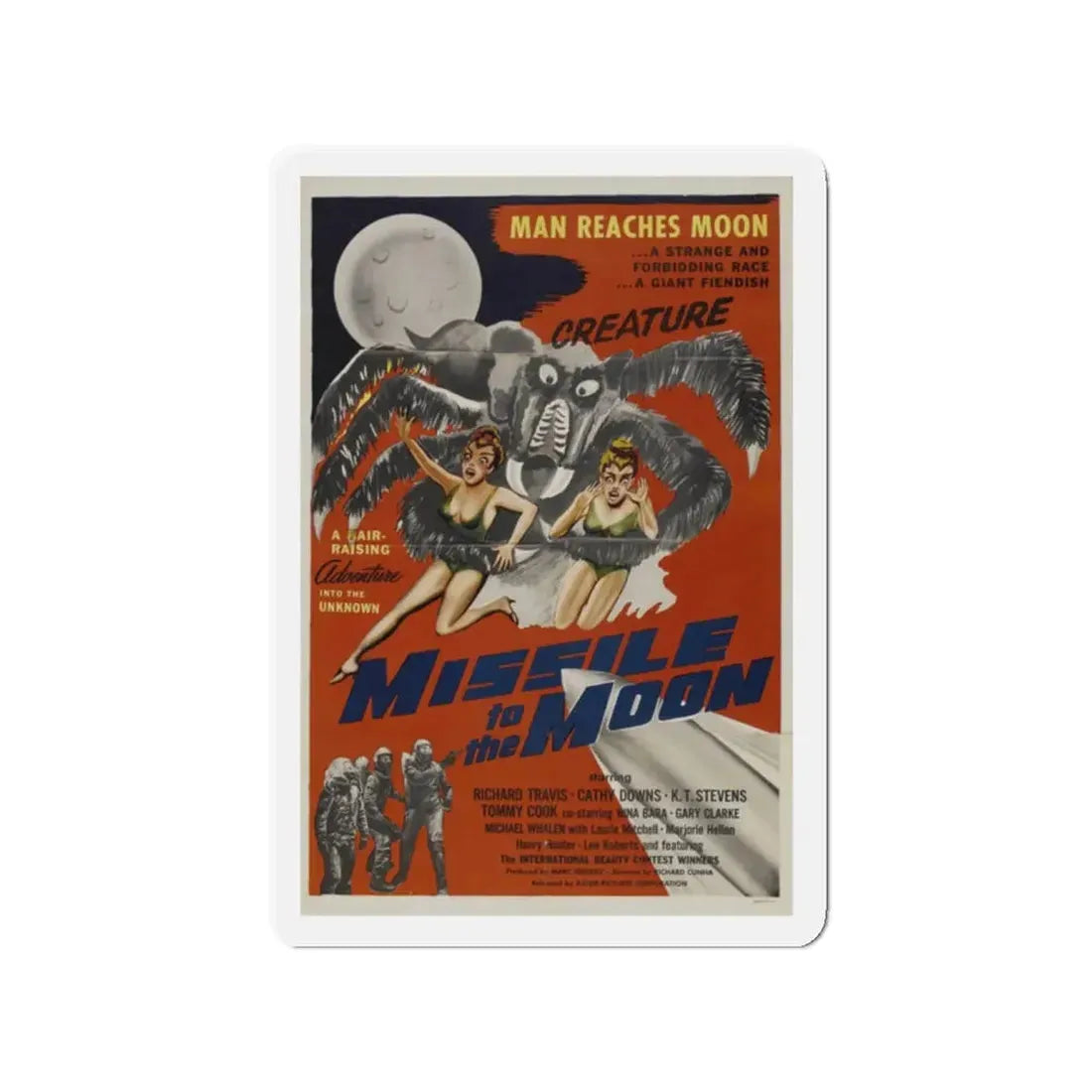 MISSILE TO THE MOON 1958 Movie Poster - Refrigerator Magnet - The Sticker Space