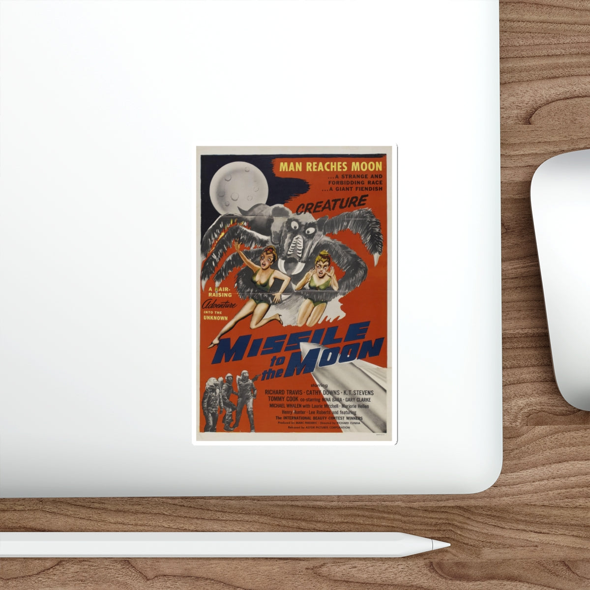 MISSILE TO THE MOON 1958 Movie Poster STICKER Vinyl Die-Cut Decal-The Sticker Space