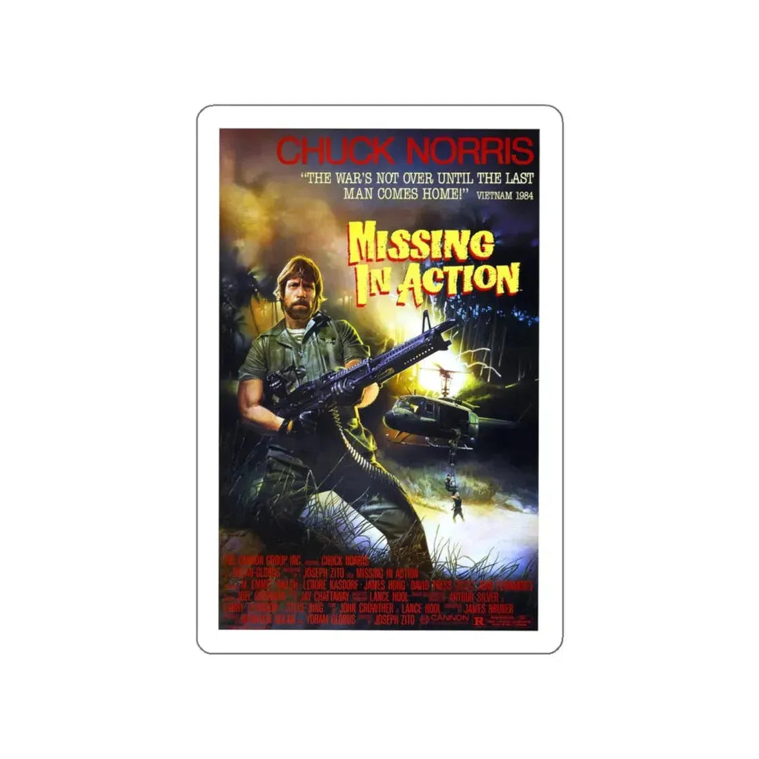 MISSING IN ACTION 1984 Movie Poster STICKER Vinyl Die-Cut Decal - The Sticker Space
