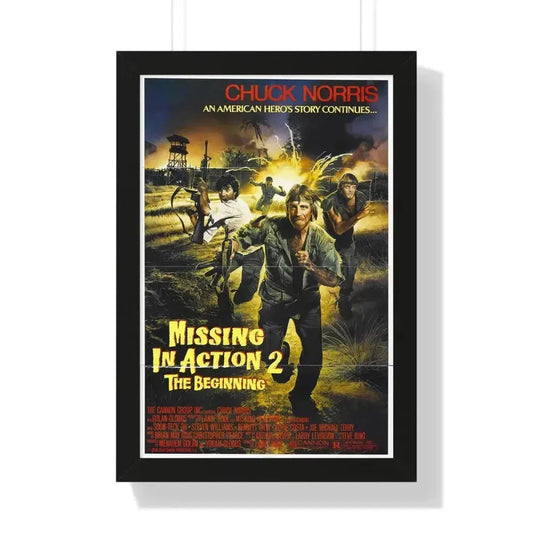 MISSING IN ACTION 2 1985 - Framed Movie Poster 16″ x 24″ Black - The Sticker Space