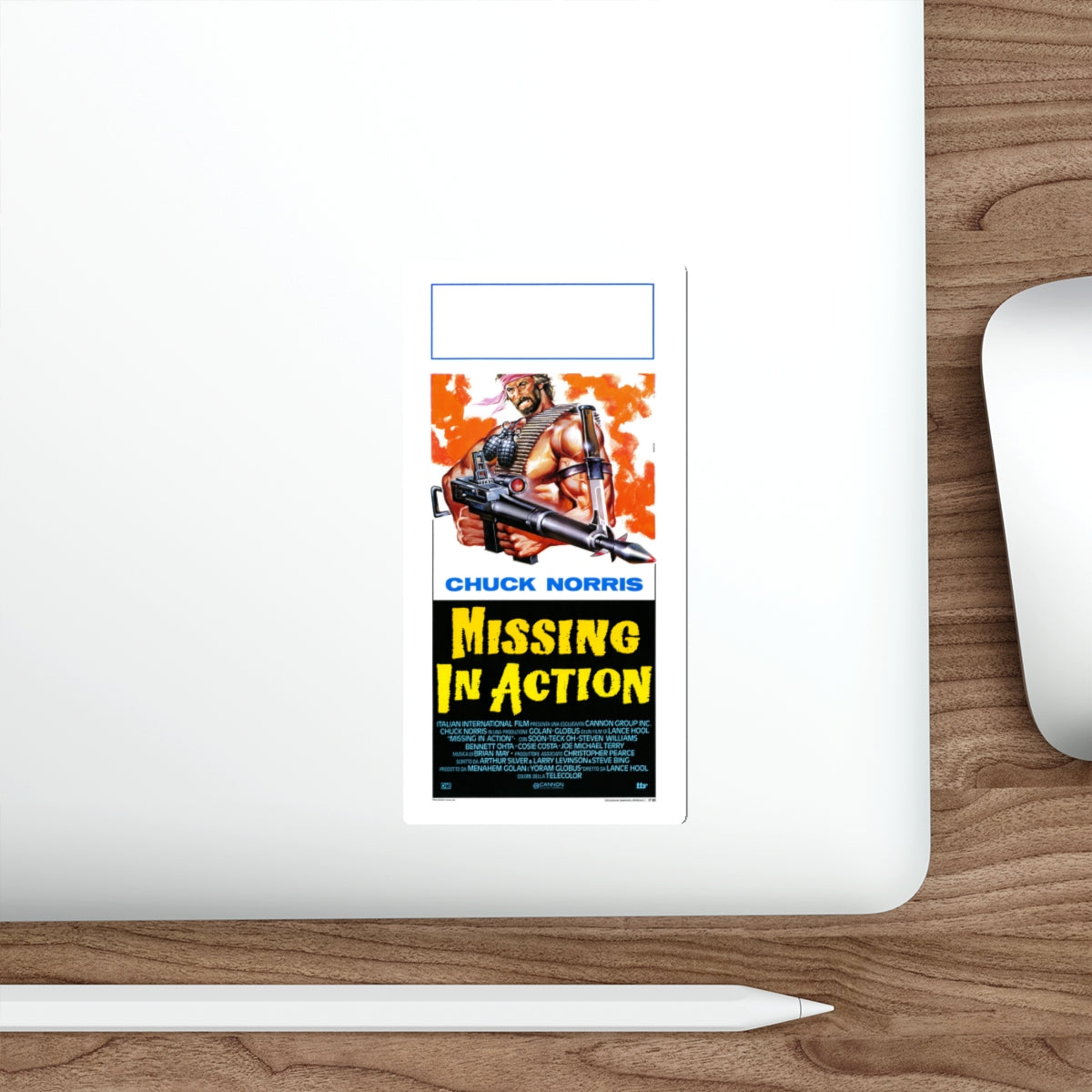 MISSING IN ACTION (ITALIAN) 1984 Movie Poster STICKER Vinyl Die-Cut Decal-The Sticker Space