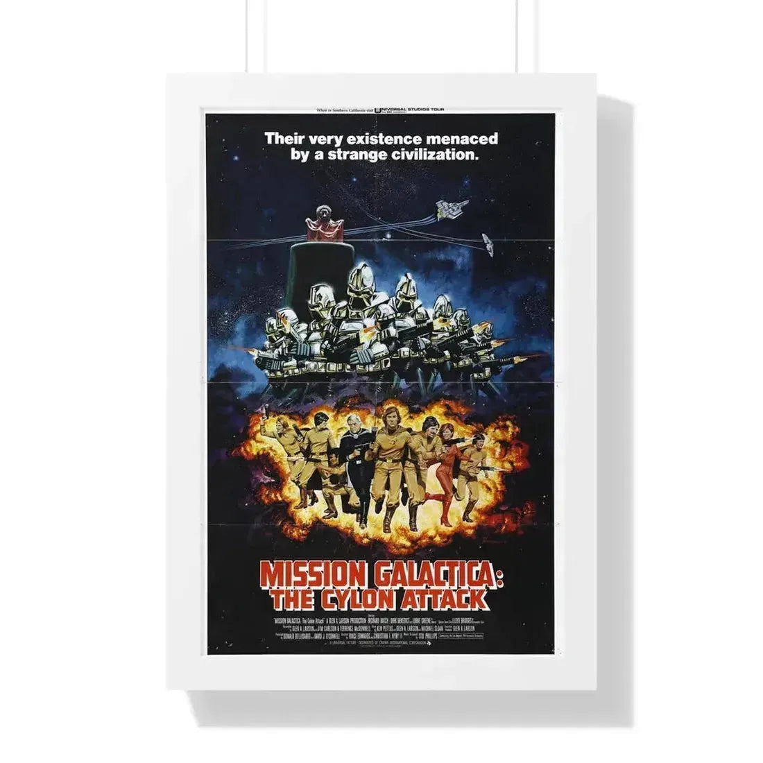 MISSION GALACTICA 1979 - Framed Movie Poster 16″ x 24″ White - The Sticker Space
