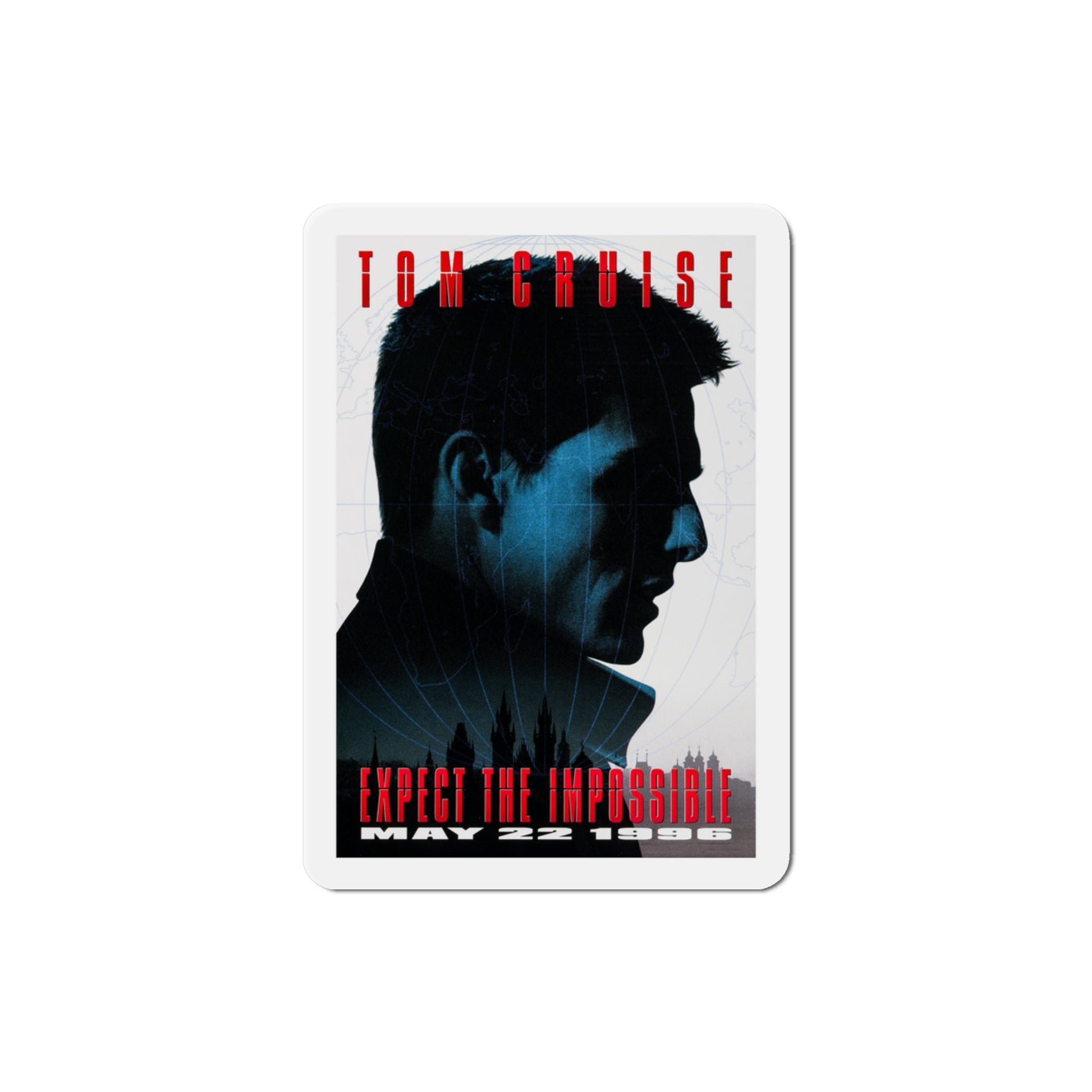 Mission Impossible 1996 Movie Poster Die-Cut Magnet-3" x 3"-The Sticker Space