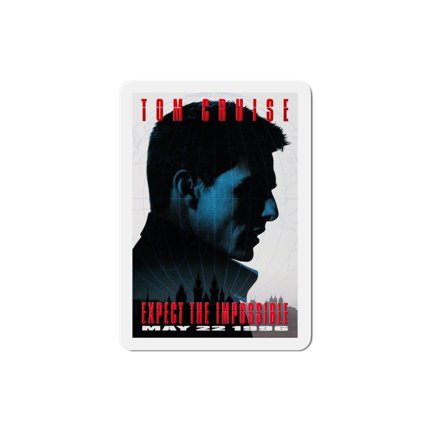 Mission Impossible 1996 Movie Poster Die-Cut Magnet-3" x 3"-The Sticker Space