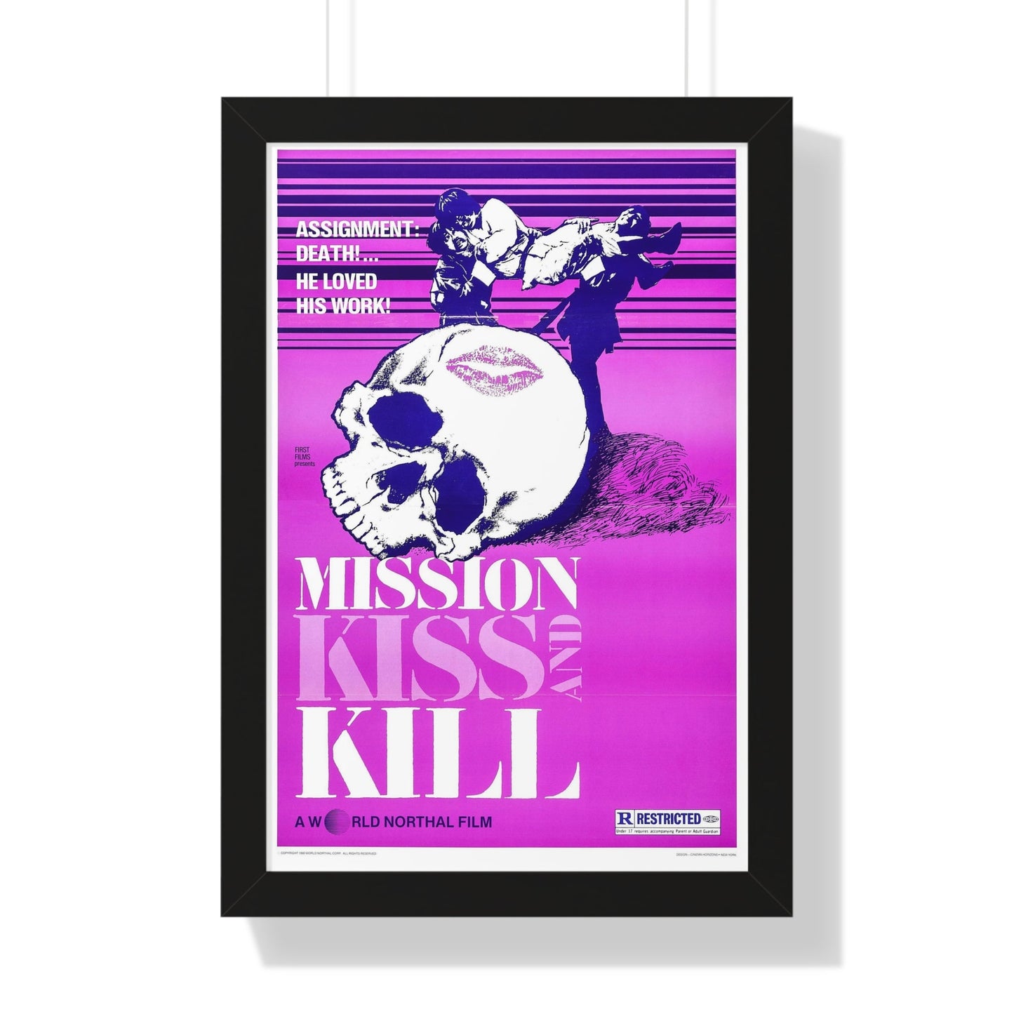 MISSION KISS AND KILL 1979 - Framed Movie Poster-16″ x 24″-The Sticker Space