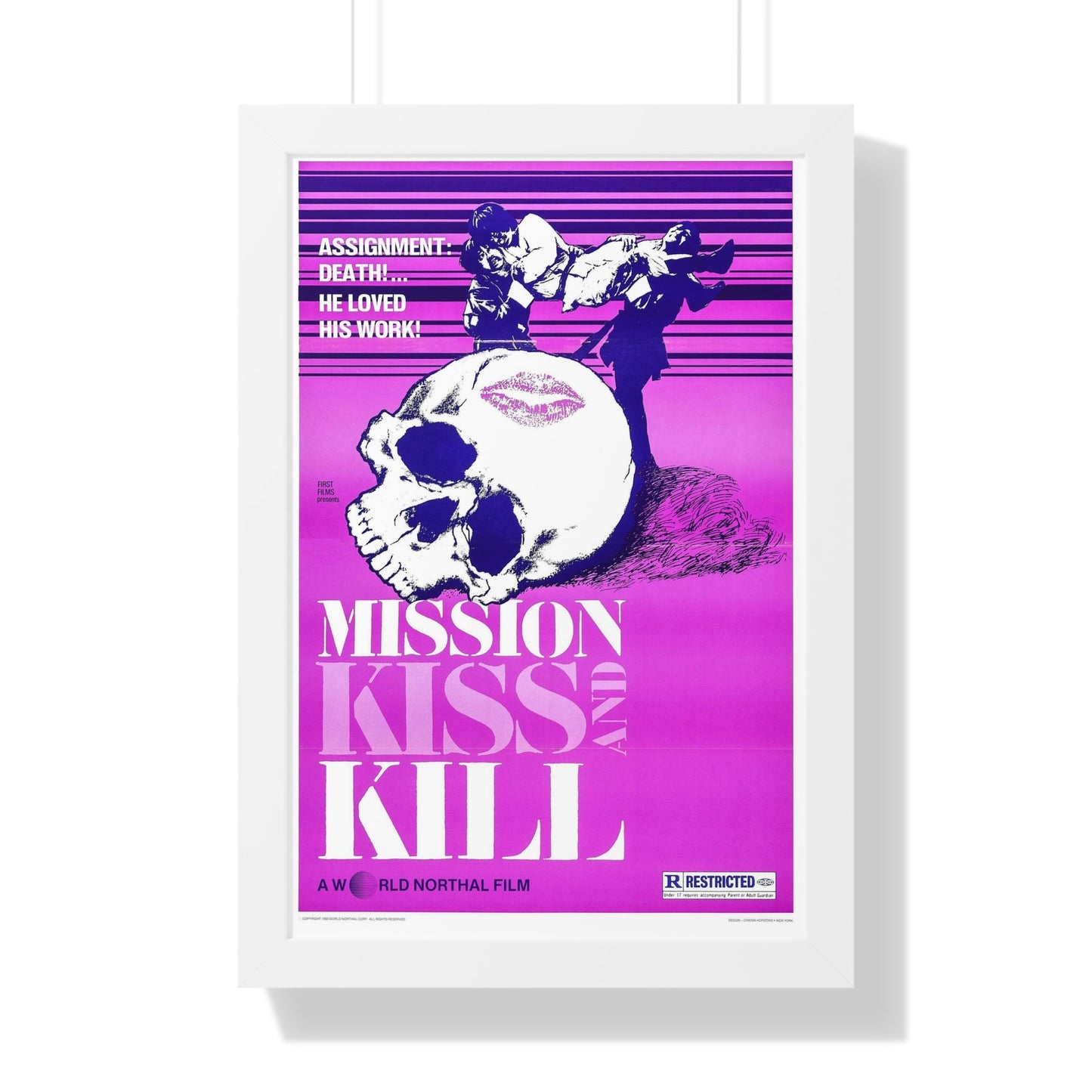 MISSION KISS AND KILL 1979 - Framed Movie Poster-16″ x 24″-The Sticker Space