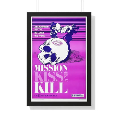 MISSION KISS AND KILL 1979 - Framed Movie Poster 20" x 30" Black - The Sticker Space