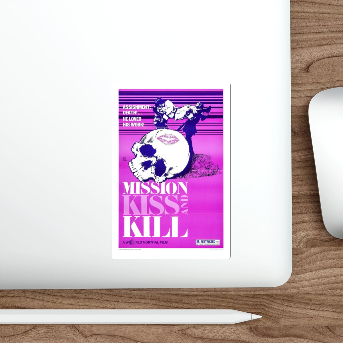 MISSION KISS AND KILL 1979 Movie Poster STICKER Vinyl Die-Cut Decal-The Sticker Space