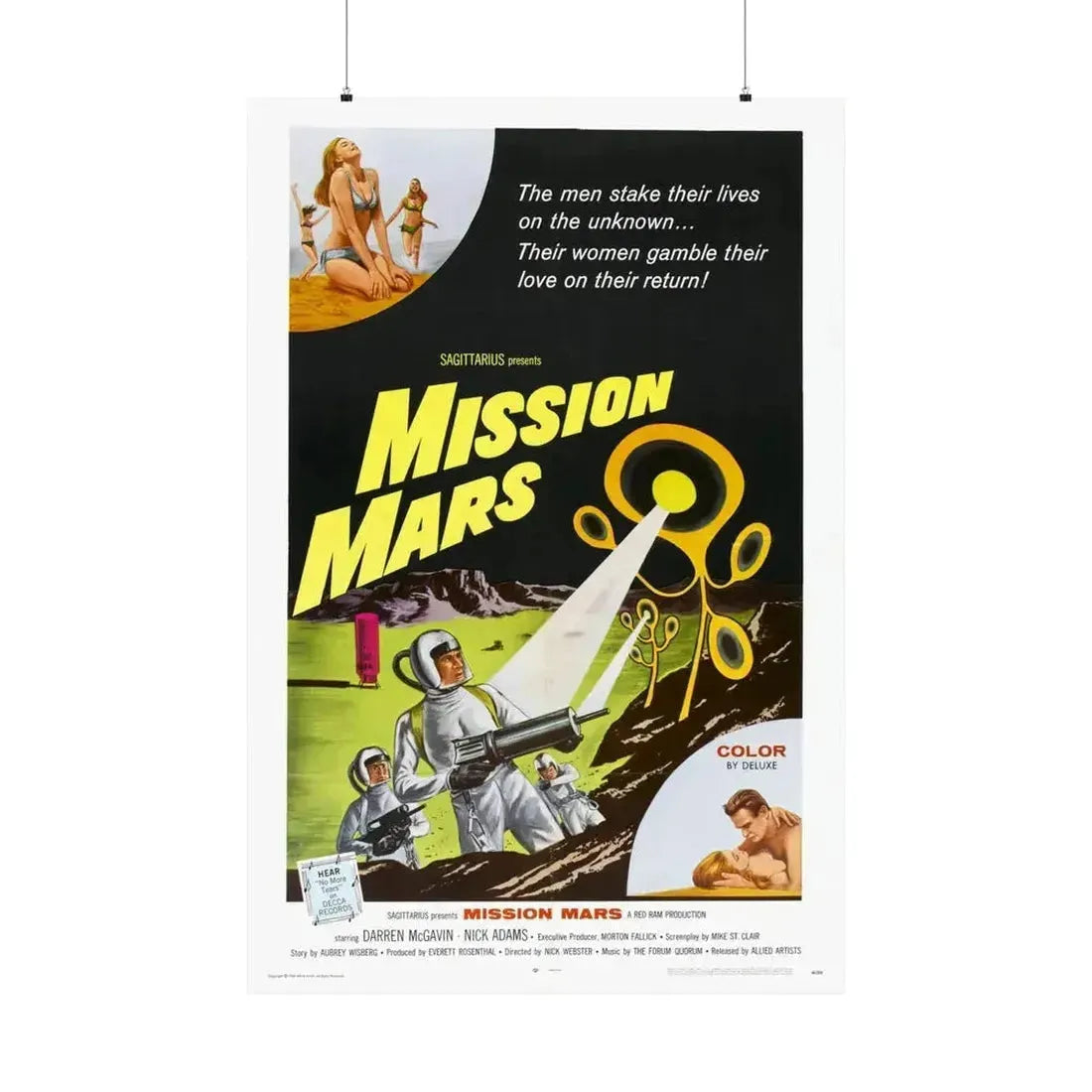 MISSION MARS 1968 - Paper Movie Poster 36" x 54" Matte - The Sticker Space