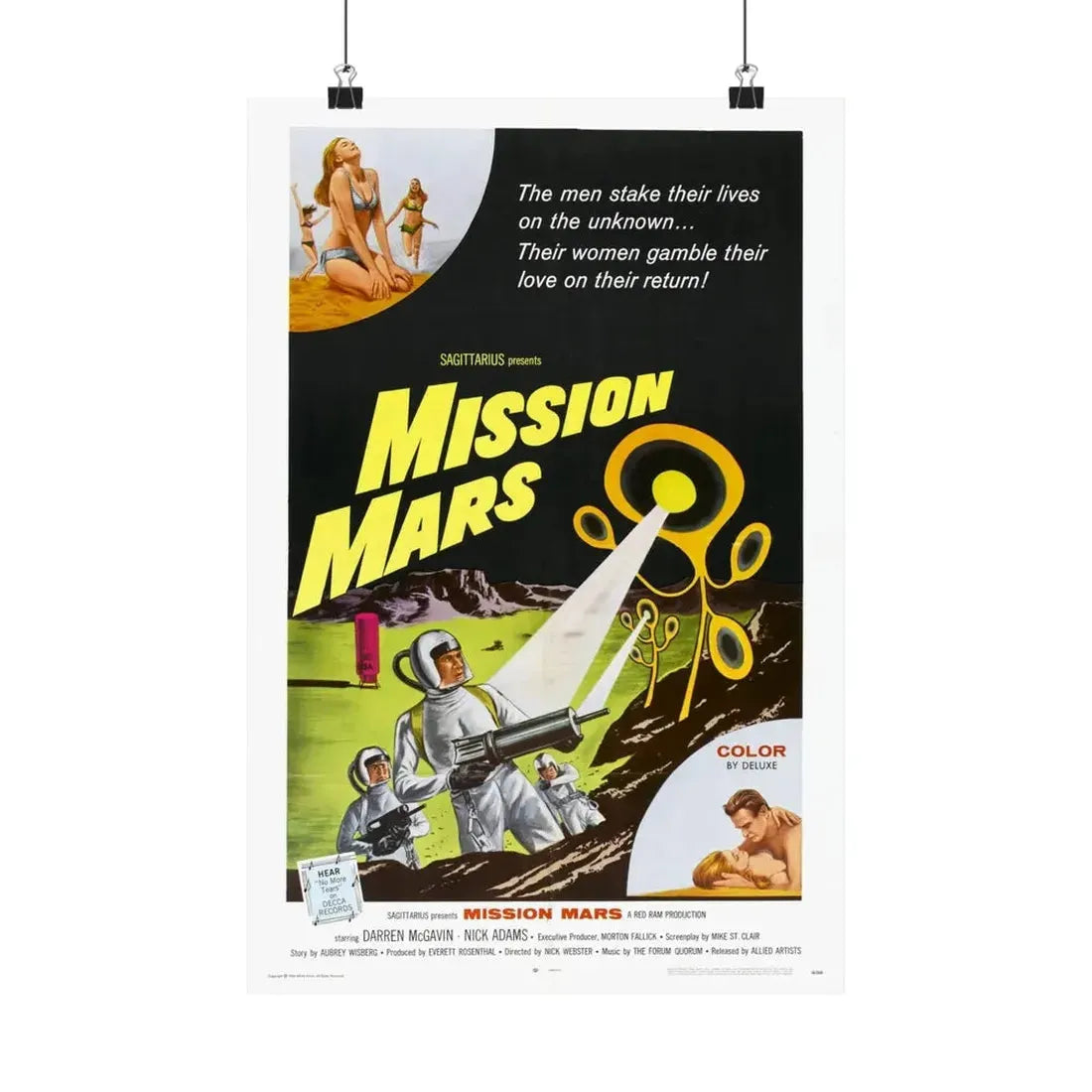 MISSION MARS 1968 - Paper Movie Poster - The Sticker Space